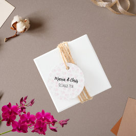 Etiquetas Para Lembrancinhas flores de rosa claro de casamento