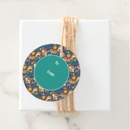 Etiquetas Para Lembrancinhas Flores e esquilos de primavera