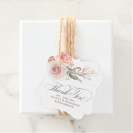 Etiquetas Para Lembrancinhas Flores Elegantes de Tom Terroso Boho Agradecimento