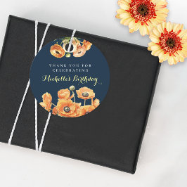 Etiquetas Para Lembrancinhas Flores Laranja De Festa de aniversário De Outono