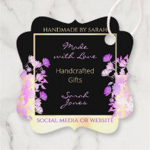 Flores Negras Clássicas e Dourados Obrigado