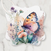 Flores românticas borboleta obrigado você favorece