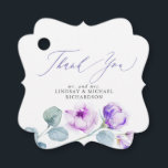 Etiquetas Para Lembrancinhas Flores Roxas Empoeiradas Agradecimento de Casament<br><div class="desc">Etiquetas de Favor de Casamento Roxo Empoeirado</div>