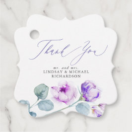 Etiquetas Para Lembrancinhas Flores Roxas Empoeiradas Agradecimento de Casament