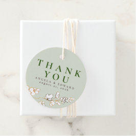 Etiquetas Para Lembrancinhas Flores Silvestres Desenhadas à Mão Minimalista Obr