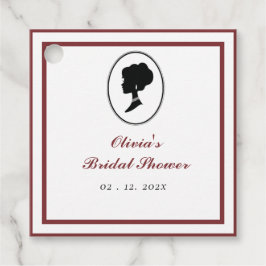 Etiquetas Para Lembrancinhas Flores Vermelhas Orçamentárias Chá de Noiva Bridge