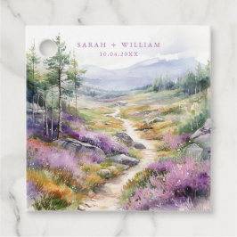 Etiquetas Para Lembrancinhas Flores violetas românticas Casamento Favor Etiquet