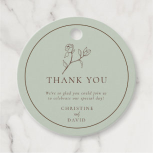 Etiquetas Para Lembrancinhas Flórida de Casamento Bohemiano Simples