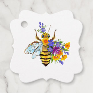 Etiquetas Para Lembrancinhas Flower bee with wild plants