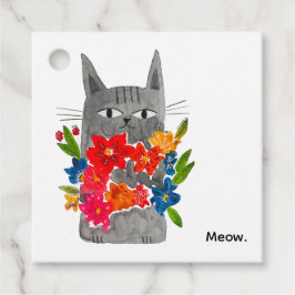 Etiquetas Para Lembrancinhas Flower Cat