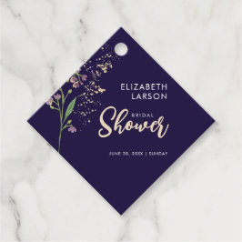 Etiquetas Para Lembrancinhas Folha de Ouro Aquarela Chá de panela de flor selva