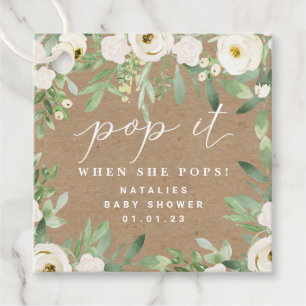 Etiquetas Para Lembrancinhas Folhagem russa e Pop branco quando marcações de fa