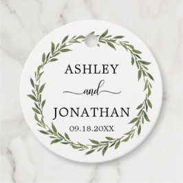 Etiquetas Para Lembrancinhas Folhas Botânicas De Casamento Branco Obrigado