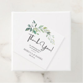 Etiquetas Para Lembrancinhas Folhas de Eucalipto Verde Moderno Aquarela