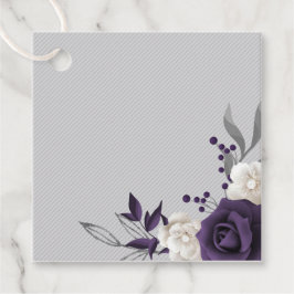 Etiquetas Para Lembrancinhas Folhas de prata roxas e roxas