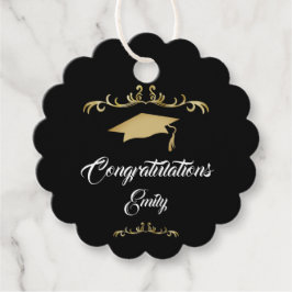 Etiquetas Para Lembrancinhas Formando de Parabéns de ornamento Dourado Elegante