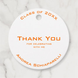 Etiquetas Para Lembrancinhas Formatação Simples Moderna Laranja Obrigado