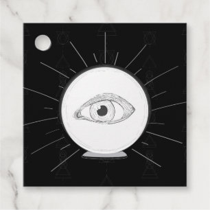 Etiquetas Para Lembrancinhas Fortune Teller Eye Seer Esoteric Crystal Ball