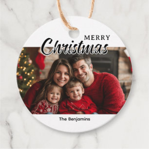Etiquetas Para Lembrancinhas Foto da família personalizada natalícia