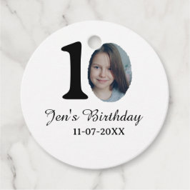 Etiquetas Para Lembrancinhas Foto de 10° aniversário carta negrito crianças nom