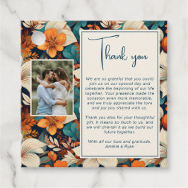 Etiquetas Para Lembrancinhas Foto De Casamento Floral De Flor Tropical Elegante