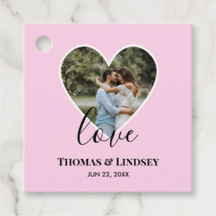 Etiquetas Para Lembrancinhas Foto de Casamento Foto de Coração Rosa Quadro Mo