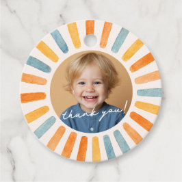 Etiquetas Para Lembrancinhas Foto de Nascimento Retro Sunshine