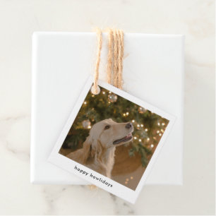 Etiquetas Para Lembrancinhas Foto de Natal de Imagem de Cachorro Engraçado Pers