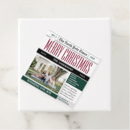 Etiquetas Para Lembrancinhas Foto de Natal do Polo Norte Personalizado