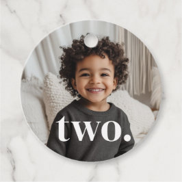 Etiquetas Para Lembrancinhas Foto do segundo aniversário - dois