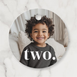 Etiquetas Para Lembrancinhas Foto do segundo aniversário - dois