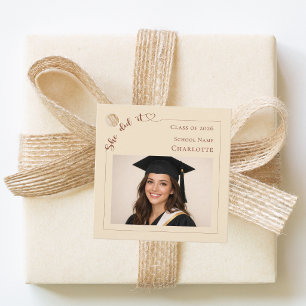Etiquetas Para Lembrancinhas Foto Ela fez Festa de Formatura Champanhe DIY