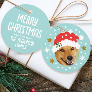 Etiquetas Para Lembrancinhas Foto personalizada de Natal Nome Funny Papais noei