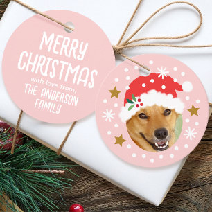 Etiquetas Para Lembrancinhas Foto personalizada de Natal Nome Funny Papais noei