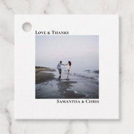 Etiquetas Para Lembrancinhas Foto Simples de Casamento Minimalista de Amor e Ob