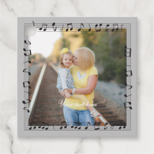 Etiquetas Para Lembrancinhas Fotografia de Notas de Música Personalizada