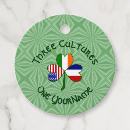 Etiquetas Para Lembrancinhas França Irlanda EUA Shamrock Flag Personalizado