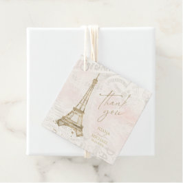 Etiquetas Para Lembrancinhas Francês Romance Wedding Obrigado Blush ID870