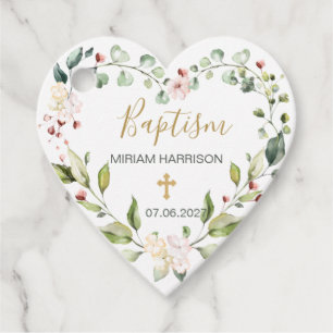 Etiquetas Para Lembrancinhas Fraqueza, folhagem vegetativa Baptism Favor Tags