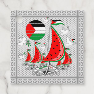 Etiquetas Para Lembrancinhas Freedom Global Sumud Flotilla Boats para Gaza