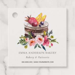 ETIQUETAS PARA LEMBRANCINHAS FRUTA DE PINK BOLO FLORAL PATISSERIE CUPCAKE BAKER