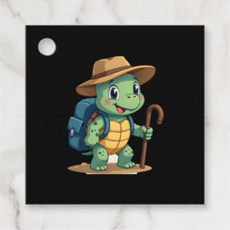 Etiquetas Para Lembrancinhas Funny Turtle Hiking Graphic Camping Lover Adventur