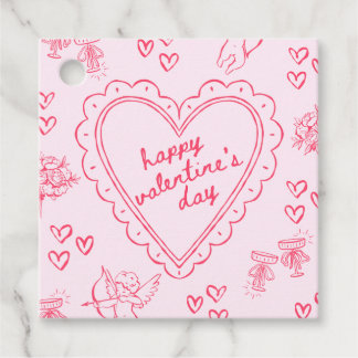 Etiquetas Para Lembrancinhas Galentine’s Day Valentine Girly Pink