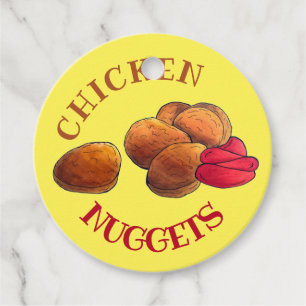 Etiquetas Para Lembrancinhas Galinhas Nuggets com Ketchup Comida Foodie