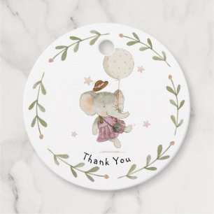 Etiquetas Para Lembrancinhas Garota Adorável Elefante Floral Boho Bebê