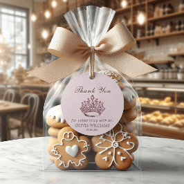 Etiquetas Para Lembrancinhas Garota de Aniversário da Princesa Bonito Rosa