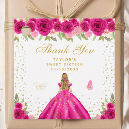 Etiquetas Para Lembrancinhas Garota Loura-Rosa-Quente-Loura-Brincadeira Doce De