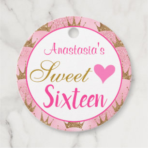 Etiquetas Para Lembrancinhas Garota Princesa Rosa Dourada Brilhante Doce Dezess