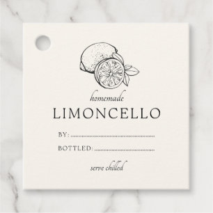 Etiquetas Para Lembrancinhas Garrafa de Limoncello Caseiro de Limão na Moda Obr