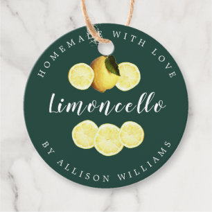 Etiquetas Para Lembrancinhas Garrafa Verde Escura Limoncello, Caseira Personali